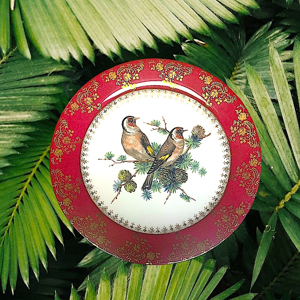Gorgeous hand painted bird plate